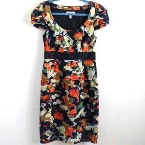 𝅺ANTHROPOLOGIE Moulinette Soeurs Silk Blend Cap Sleeve Dress 2